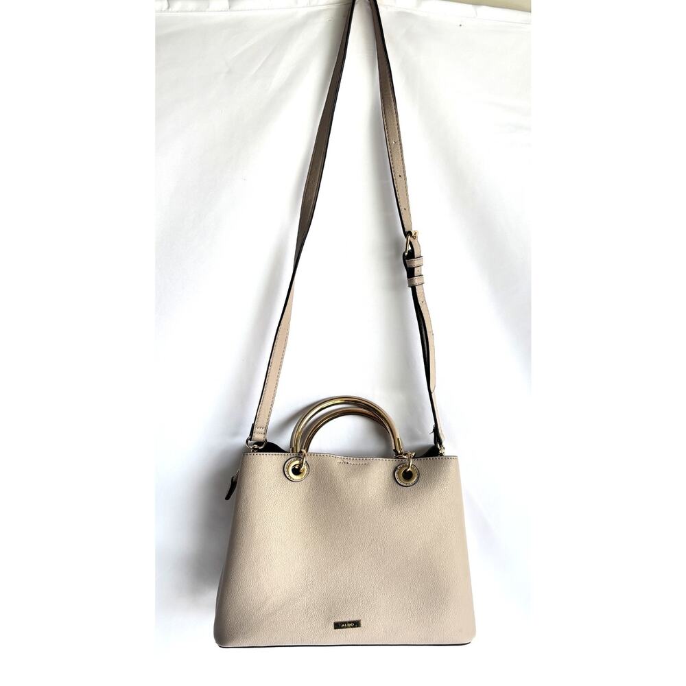 ALDO Crossbody Beige Bag Gold Handles
